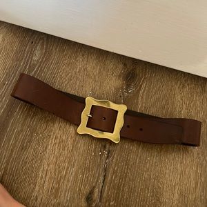 Solid brass leather belt